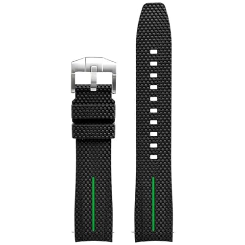 ZGBQHQN Universelle 20mm Uhrengurt Männer Frauen Gummi Schnellveröffentlichung Watch Band gebogene Ende Watchbänder von ZGBQHQN