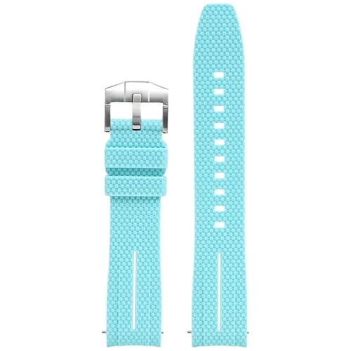 ZGBQHQN Universelle 20mm Uhrengurt Männer Frauen Gummi Schnellveröffentlichung Watch Band gebogene Ende Watchbänder von ZGBQHQN