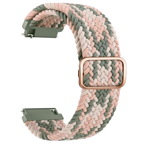 ZGCE 20mm Uhrenarmband Gewebtes Nylon Uhrenarmbänder, Mit Verstellbarer Metallschnalle, Schnellverschluss Sport Ersatzarmband 20mm Armband für Damen und Herren, Rosa Stern Grün ZGCE 20mm Uhrenarmband Gewebtes Nylon Uhrenarmbänder, Mit Verstellbarer Metallschnalle, Schnellverschluss Sport Ersatzarmband 20mm Armband für Damen und Herren, Rosa Stern Grün von ZGCE