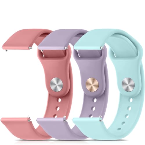ZGCE 3 Stück Silikon Uhrenarmbänder 20mm 22mm, Schnell Lösbare Wasserdichte Weiche Armband, Uhren Zubehör Armbänder Sport Ersatzarmband für Damen Herren ZGCE 3 Stück Silikon Uhrenarmbänder 20mm 22mm, Schnell Lösbare Wasserdichte Weiche Armband, Uhren Zubehör Armbänder Sport Ersatzarmband für Damen Herren von ZGCE