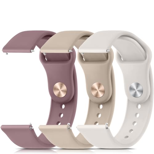 ZGCE 3 Stück Silikon Uhrenarmbänder 20mm 22mm, Schnell Lösbare Wasserdichte Weiche Armband, Uhren Zubehör Armbänder Sport Ersatzarmband für Damen Herren ZGCE 3 Stück Silikon Uhrenarmbänder 20mm 22mm, Schnell Lösbare Wasserdichte Weiche Armband, Uhren Zubehör Armbänder Sport Ersatzarmband für Damen Herren von ZGCE