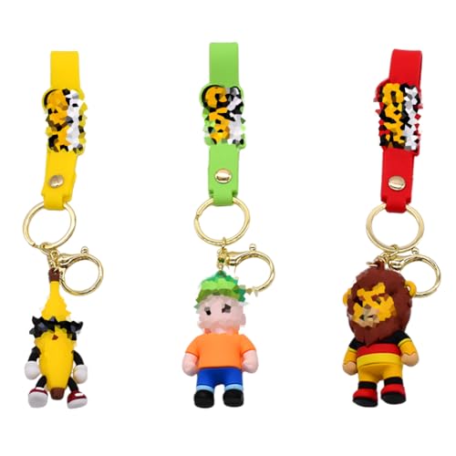 3 Stück Stumble Man Schlüsselanhänger, Stumble Man Keychain, Cartoon Stumble Man Schlüsselanhänger, 3D Stumble Man keychain für Kinder Geburtstag Party Goodie, Tasche Anhänger, Junge Mädchen Geschenk von ZGCXRTO