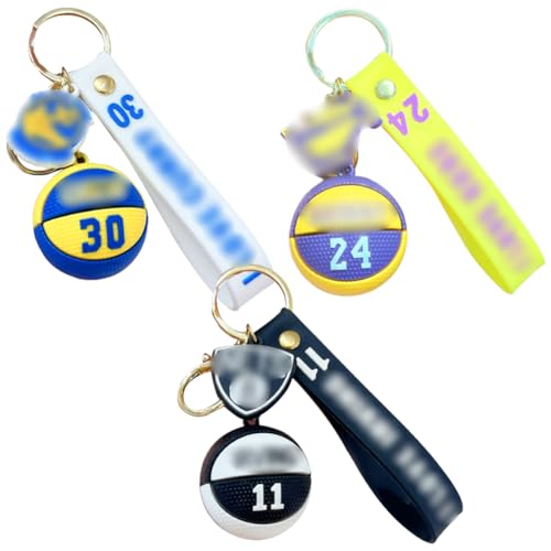 ZGCXRTO 3PCS 3D Basketball Schlüsselanhänger,Basketball Geschenk Schlüsselanhänger,Basketball Schlüsselbund Hängen Basketball Geschenk Schlüsselanhänger,für Souvenirs,Rucksackverzierungen von ZGCXRTO