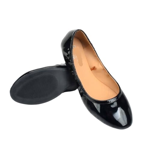 Cosysusy Faltbare Ballettschuhe, erhältlich in DREI Farben, perfekt for Pendler und Freizeit, um perfekt an Ihre Füße zu passen für Frauen(40) von ZGCrumphant