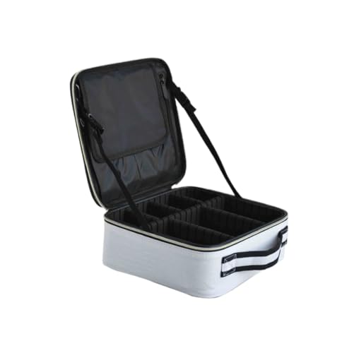 PU-Leder-Kosmetiktasche for Damen, multifunktionale tragbare Reise-Aufbewahrungs-Make-up-Tasche für Kosmetik(Crocodile White) von ZGCrumphant