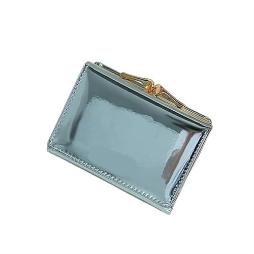 ZGCrumphant Damen Geldbörsen Damen PU Leder Geldbörsen Kurze Hasp Geldbörse for Frauen Kleine Geldtasche Münzbörse Kartenhalter Clutch für Damen(Blue) von ZGCrumphant