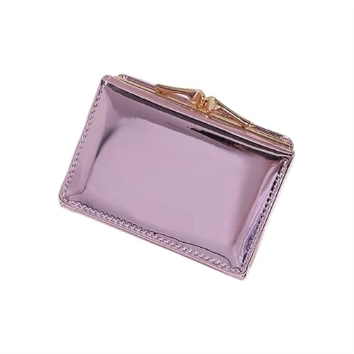 ZGCrumphant Damen Geldbörsen Damen PU Leder Geldbörsen Kurze Hasp Geldbörse for Frauen Kleine Geldtasche Münzbörse Kartenhalter Clutch für Damen(Purple) von ZGCrumphant
