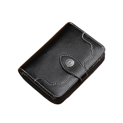 ZGCrumphant Leder Damen Geldbörse Kleine Damen Geldbörsen Kurze Münzbörse for Mädchen Weibliche Kleine Damen Geldbörse Kartenhalter für Damen(Red) von ZGCrumphant