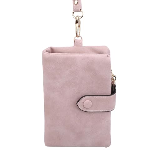 ZGCrumphant Leder Frauen Geldbörsen Münzfach Haspe Kartenhalter Geldbeutel Casual Lange Damen Clutch für Damen(Pink) von ZGCrumphant