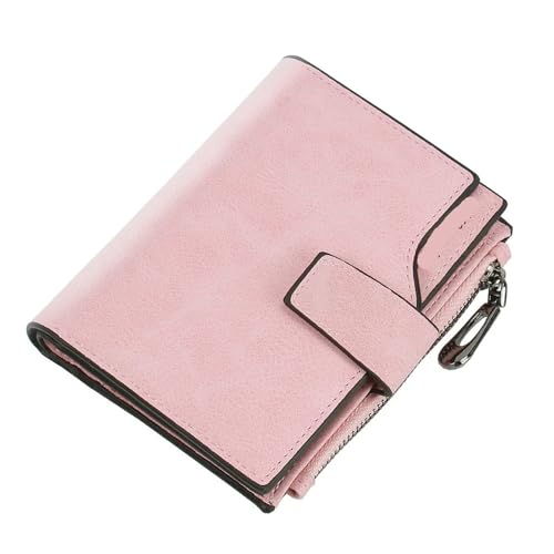 ZGCrumphant Leder Frauen Geldbörsen Münzfach Haspe Kartenhalter Geldbeutel Casual Lange Damen Clutch für Damen(Pink Style B) von ZGCrumphant