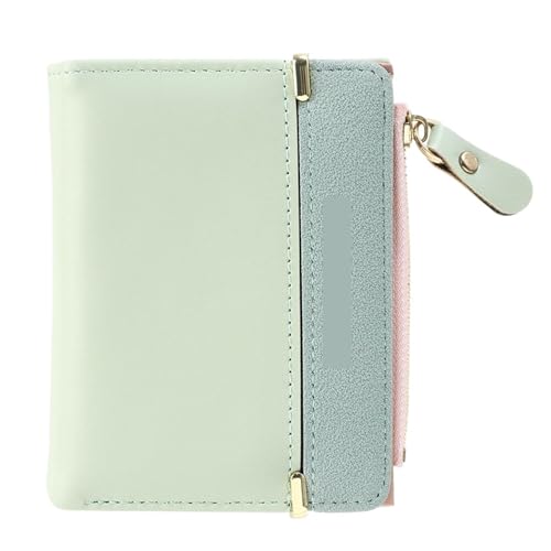 ZGCrumphant Mode Frauen Geldbörse Mini Kupplung Kurze Brieftasche Karte Halter Weibliche Haspe Mini Kupplung for Mädchen Münzgeldbörse Kleine Brieftasche für Damen(Green) von ZGCrumphant
