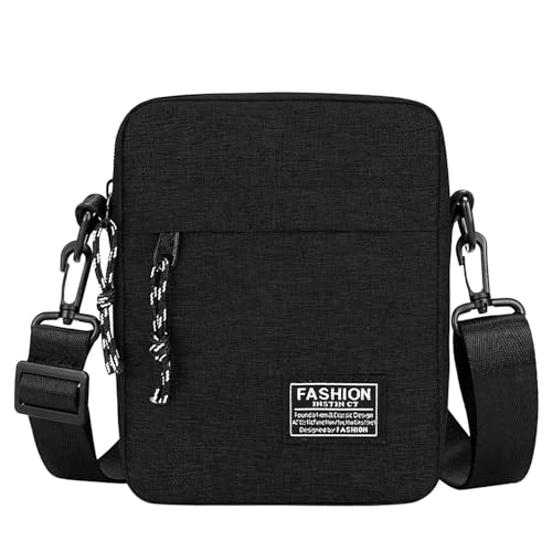 ZGDEIWGF 1 Stück Herren-Umhängetasche, Kleine Umhängetasche, Wasserdichte Umhängetasche, Leichte Tragbare Canvas-Tasche, Verstellbare Modische Freizeittasche, Geeignet Für Reisen, Arbeit Und Reisen von ZGDEIWGF