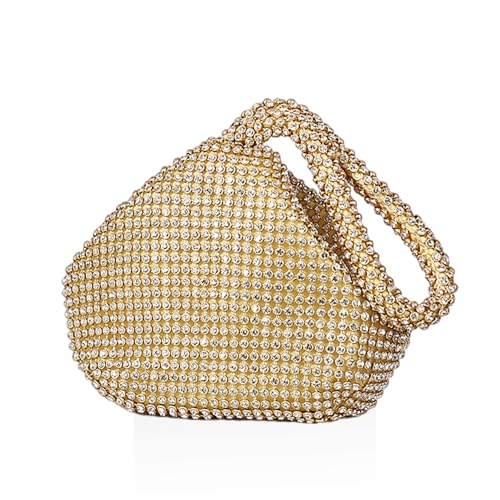 ZGDEIWGF 1 Stück Strass-Clutch-Tasche, Volldiamant-Handtasche, Elegante Dinner-Tasche, Funkelnde Handtasche, Kristall-Tasche, Brauttasche, Geeignet Für Dinnerpartys Und Hochzeiten von ZGDEIWGF