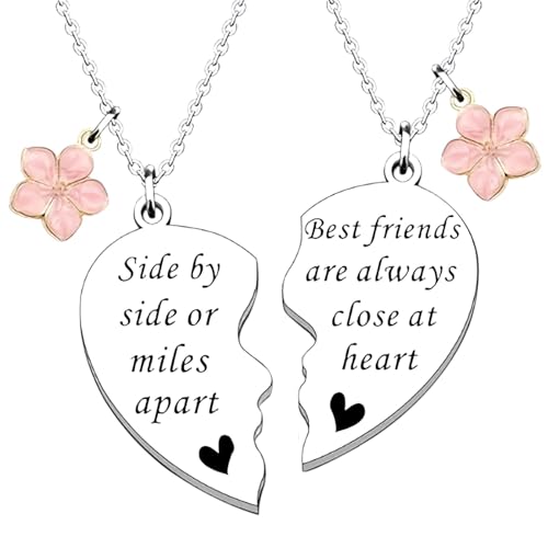 ZGDEIWGF 2 Stück Freundschaftskette, Beste Freundin Halskette, Magnetische Herz-Halskette, Romantische Paar-Halskette, Abschluss-Halskette, Freundschaftsgeschenk, Beste Freundin von ZGDEIWGF