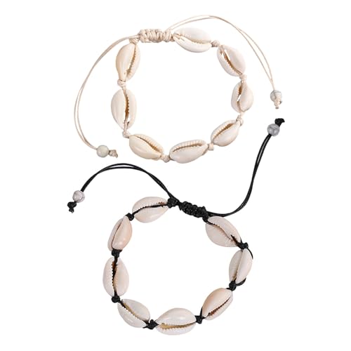 ZGDEIWGF 2 Stück Geflochtene Muschelarmbänder, Verstellbare Armbänder, Vintage-Muschelarmbänder, Strandschmuck, Strand-Knöchelschmuck, Sommer-Fußkettchen Am Meer ZGDEIWGF 2 Stück Geflochtene Muschelarmbänder, Verstellbare Armbänder, Vintage-Muschelarmbänder, Strandschmuck, Strand-Knöchelschmuck, Sommer-Fußkettchen Am Meer von ZGDEIWGF