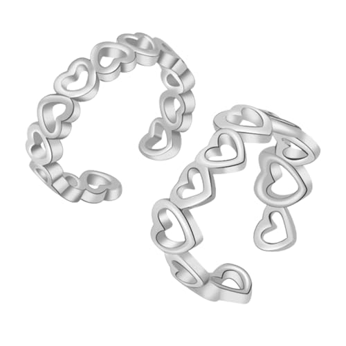 ZGDEIWGF 2 Stück Liebes-Zehenringe, Offene Zehenringe, Sommer-Strand-Zehenringe, Verstellbare Zehenringe, Offene Zehenringe, Fußschmuck ZGDEIWGF 2 Stück Liebes-Zehenringe, Offene Zehenringe, Sommer-Strand-Zehenringe, Verstellbare Zehenringe, Offene Zehenringe, Fußschmuck von ZGDEIWGF