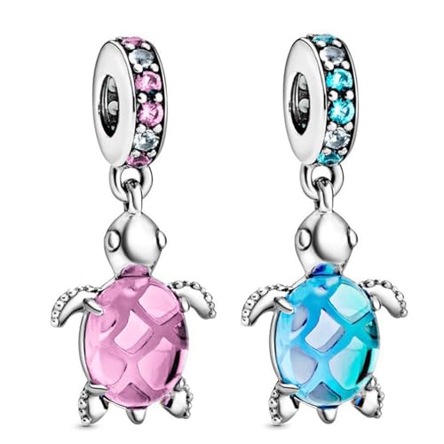 ZGDEIWGF 2 Stück Schildkrötenanhänger, Kreative Tieranhänger, Schildkrötenperlenanhänger, DIY-Schmuckanhänger, Geeignet Für Armbänder, Halsketten Und Schmuck von ZGDEIWGF
