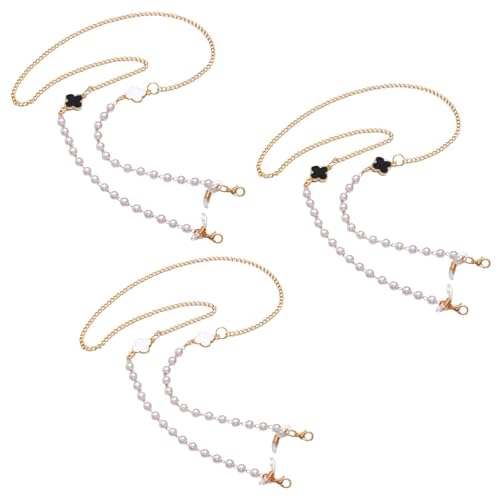 ZGDEIWGF 3 Stück Vierblättriges Kleeblatt Brillenkette, Glücksbrillenkette, Rutschfeste Brillenkette, Verstellbare Brillenkette, Brillenzubehör, Geeignet Für Brillen, Sonnenbrillen, Lesebrillen ZGDEIWGF 3 Stück Vierblättriges Kleeblatt Brillenkette, Glücksbrillenkette, Rutschfeste Brillenkette, Verstellbare Brillenkette, Brillenzubehör, Geeignet Für Brillen, Sonnenbrillen, Lesebrillen von ZGDEIWGF