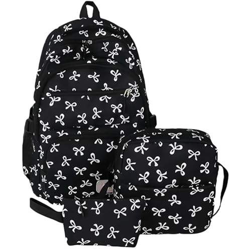 ZGFHLI 3Pcs Set Bow Backpack for Girls,Rucksack Aesthetic with Lunch Box Pencil Case, Cute Water Resistant College School Backpack for Middle & High School Cute Backpacks Set Large Capacity,D ZGFHLI 3Pcs Set Bow Backpack for Girls,Rucksack Aesthetic with Lunch Box Pencil Case, Cute Water Resistant College School Backpack for Middle & High School Cute Backpacks Set Large Capacity,D von ZGFHLI