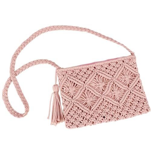 ZGFHLI Forcipower Stylish Summer Woven Bag Convertible Boho Beach Purse for Women,Retro Cotton Rope Woven Bag, Minimalist Tassel Crossbody Shoulder Bags Vacation Handbags,B ZGFHLI Forcipower Stylish Summer Woven Bag Convertible Boho Beach Purse for Women,Retro Cotton Rope Woven Bag, Minimalist Tassel Crossbody Shoulder Bags Vacation Handbags,B von ZGFHLI