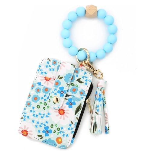 ZGFHLI Women's Boho Beaded Wallet,Womens Boho Style Beaded and Tassel Wristlet Keychain Wallet Bracelet Keychain Wallet for Women,2 von ZGFHLI