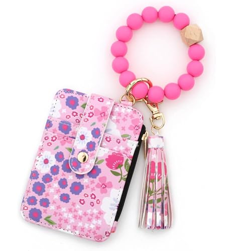 ZGFHLI Women's Boho Beaded Wallet,Womens Boho Style Beaded and Tassel Wristlet Keychain Wallet Bracelet Keychain Wallet for Women,3 von ZGFHLI