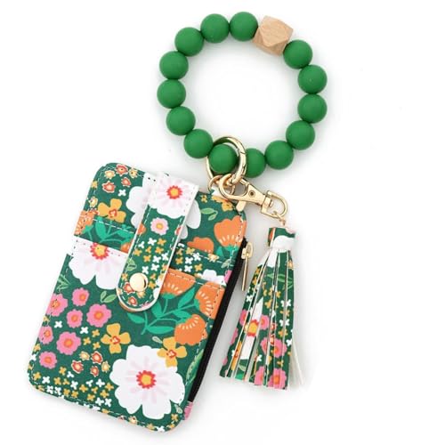 ZGFHLI Women's Boho Beaded Wallet,Womens Boho Style Beaded and Tassel Wristlet Keychain Wallet Bracelet Keychain Wallet for Women,7 von ZGFHLI