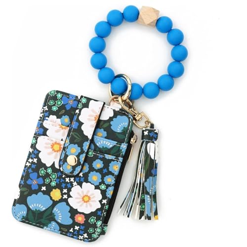 ZGFHLI Women's Boho Beaded Wallet,Womens Boho Style Beaded and Tassel Wristlet Keychain Wallet Bracelet Keychain Wallet for Women,8 von ZGFHLI