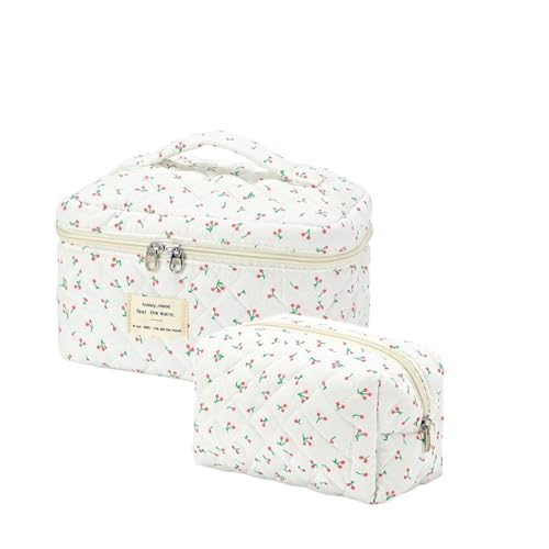 2 Stück Kosmetiktasche Damen Make Up Tasche Tragbar Schminktasche kulturbeutel Damen Make Up Tasche Small für Frauen Mädchen Münztasche (K) von ZGHQHCDRH