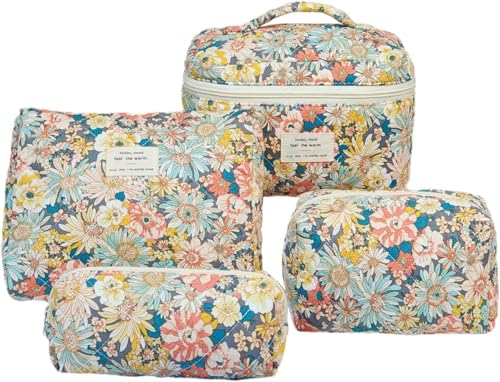 4pcs Damen Make up Tasche Kosmetiktasche groß Set Multifunktional Schminktäschchen Aesthetic Stuff cleangirl Make up Tasche mit ReiBverschluss, Organizer Tasche (F) von ZGHQHCDRH