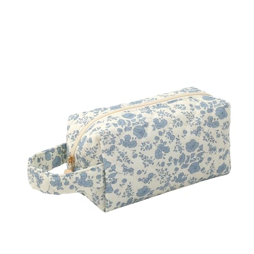 Cosmetic Bag clean Girl Stuff Handtasche Girls with Floral Pattern Pink Cosmetic Bag Kosmetiktasche Set, Kulturtasche Damen Soft Cotton (C) von ZGHQHCDRH