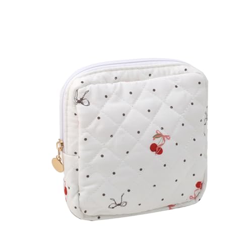 Cosmetic Bag clean Girl Stuff Handtasche Girls with Floral Pattern Pink Cosmetic Bag Kosmetiktasche Set, Kulturtasche Damen Soft Cotton (H) von ZGHQHCDRH
