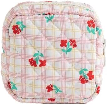Kosmetiktasche Kleine Make up Tasche für Handtasche, Aesthetic Stuff clean Girl mini Schminktasche Damen mit Fächern Reise Makeup Tasche für Frauen (C) von ZGHQHCDRH