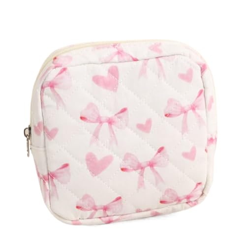 Kosmetiktasche Kleine Make up Tasche für Handtasche, Aesthetic Stuff clean Girl mini Schminktasche Damen mit Fächern Reise Makeup Tasche für Frauen (S) von ZGHQHCDRH
