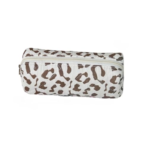 Kosmetiktasche Leopardenmuster Stylisch Make Up Tasche Leicht Kompakt Kulturtasche für Frauen Mädchen Kosmetiktasche groß für Handtasche Reise Gym (C 04) von ZGHQHCDRH