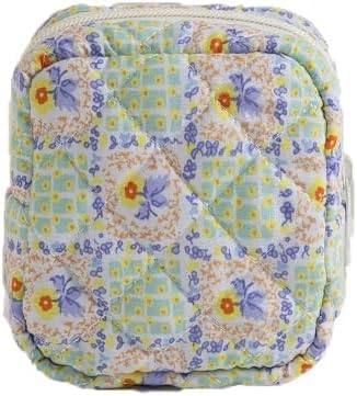 Kosmetiktasche kulturtasche Damen Make up Tasche Makeup Bag Quilted Makeup Bag for Women, Bag Floral Cotton CosmeticBag Travel Cotton clean Girl (D) von ZGHQHCDRH