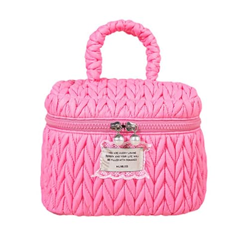 Kosmetiktaschen für Frauen Make up Tasche Kosmetiktasche groß Aesthetic Stuff clean Gir Reise Kosmetiktaschen mit Metall ReiBverschluss Make upTasche für Mädchen (Rosa A) von ZGHQHCDRH