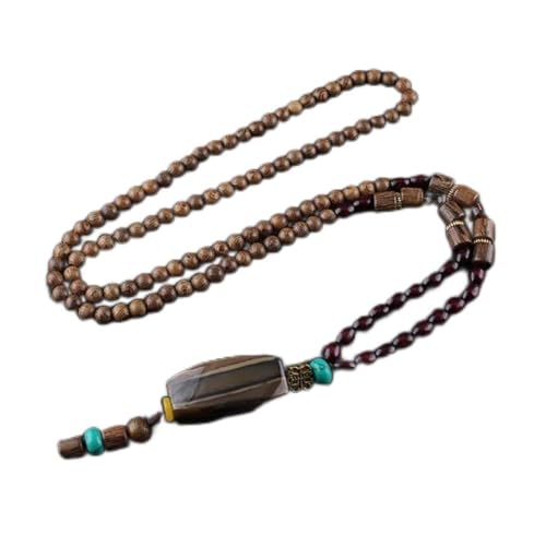 Perlenarmband, Perlenarmbänder, Armbandschmuck, Halsketten Unisex Handgemachte Halskette Holzperlen Perlenanhänger Halskette Ethno Holzperle Langes Schmuckgeschenk von ZGHQHCDRH