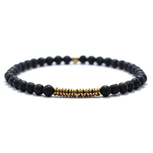 ZGHQHCDRH, 1 Stück Boho Handgemachtes Antikes Holzarmband Handgemachtes Natursteinarmband Männer Schmuck-Lava(Lava) von ZGHQHCDRH