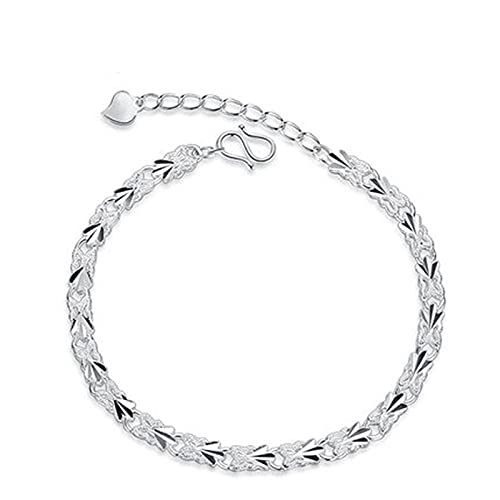 ZGHQHCDRH Armband, Exquisites geschnitztes Blumenranken-Armband aus Sterlingsilber, Schmuckgeschenke for Schwestern, Freunde, Paare von ZGHQHCDRH