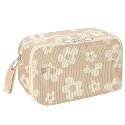 Cord-Stoff Federmäppchen Aesthetic Stuff clean Girl Aesthetic Mäppchen große Federmappe Mädchen Junge Teenager Erwachsene Schlamppermäppchen Pencil Case mit Tragegriff (A) von ZGHQHCDRH