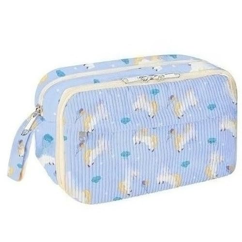 Cord-Stoff Federmäppchen Aesthetic Stuff clean Girl Aesthetic Mäppchen große Federmappe Mädchen Junge Teenager Erwachsene Schlamppermäppchen Pencil Case mit Tragegriff (C) von ZGHQHCDRH