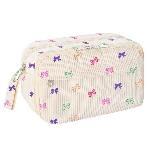 Cord-Stoff Federmäppchen Aesthetic Stuff clean Girl Aesthetic Mäppchen große Federmappe Mädchen Junge Teenager Erwachsene Schlamppermäppchen Pencil Case mit Tragegriff (I) von ZGHQHCDRH