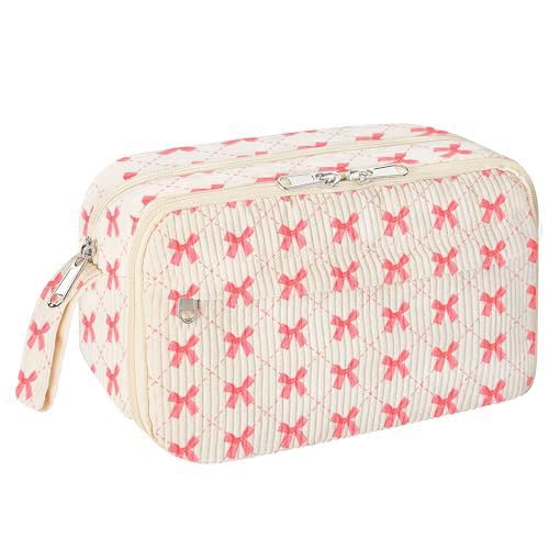 Cord-Stoff Federmäppchen Aesthetic Stuff clean Girl Aesthetic Mäppchen große Federmappe Mädchen Junge Teenager Erwachsene Schlamppermäppchen Pencil Case mit Tragegriff (J) von ZGHQHCDRH