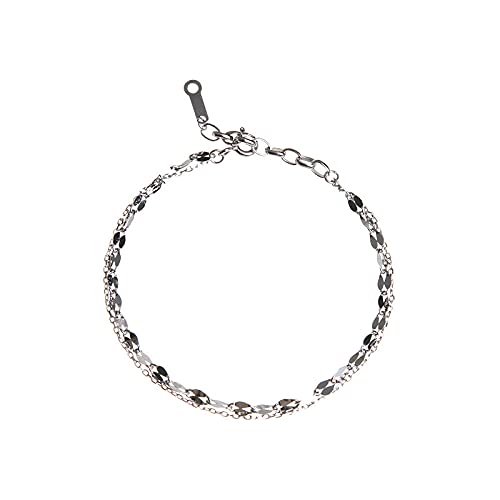 ZGHQHCDRH Exquisites Modearmband, mehrschichtiges Armband, Silberschmuck, Geschenke for Schwestern, Freunde, Paare von ZGHQHCDRH
