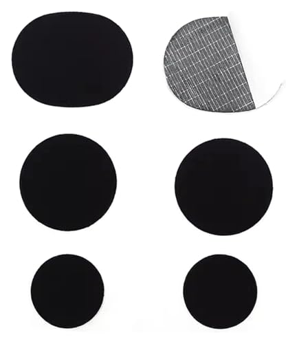 ZGHQHCDRH Fersenreparaturpflaster, Patch, 6/12 Stück selbstklebender Fersenloch-Patch for die Rückseite von Sportschuhen, Lederschuhen und High Heels(Black,6pcs) von ZGHQHCDRH