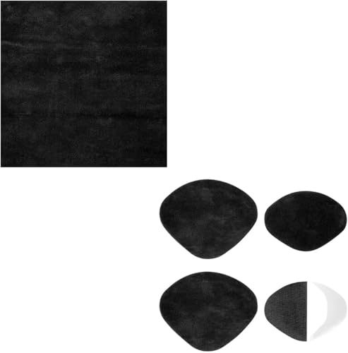 ZGHQHCDRH Fersenreparaturpflaster, Selbstklebendes Innenschuh-Flicken-Set for Reparaturlöcher, Sneaker-Fersen-Reparaturflicken, weich und langlebig(Black) von ZGHQHCDRH