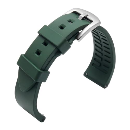 ZGHQHCDRH Uhrenarmband, Sport-Silikon-Uhrenarmband, wasserdichte Gummibänder(Green,24MM) von ZGHQHCDRH