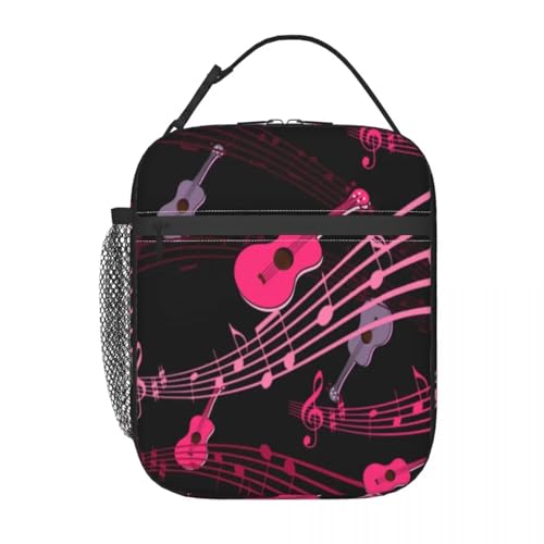 ZGHQHCDRH Ukulele Musik Notizen Muster Eine Lunchtasche von ZGHQHCDRH