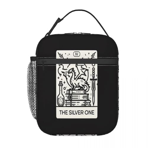 ZGHQHCDRH Vierter Flügel - Violet Sorrengail - Die silberne One One Lunchbag von ZGHQHCDRH